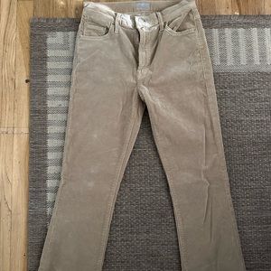 MOTHER Insider Crop Step Fray Honey